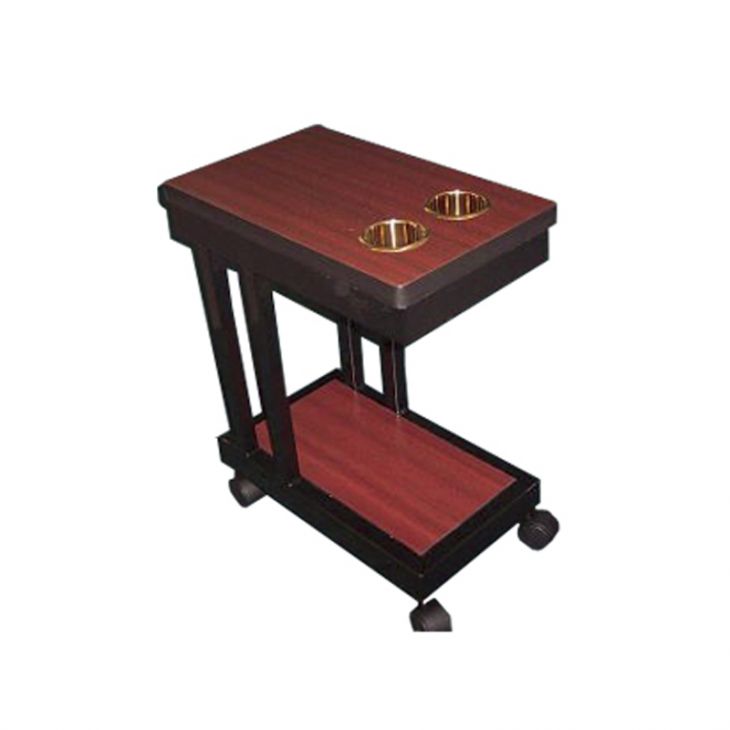 Poker Meal Cart: Poker Meal Cart feature a handsome wood laminate finish, a black metal frame main image